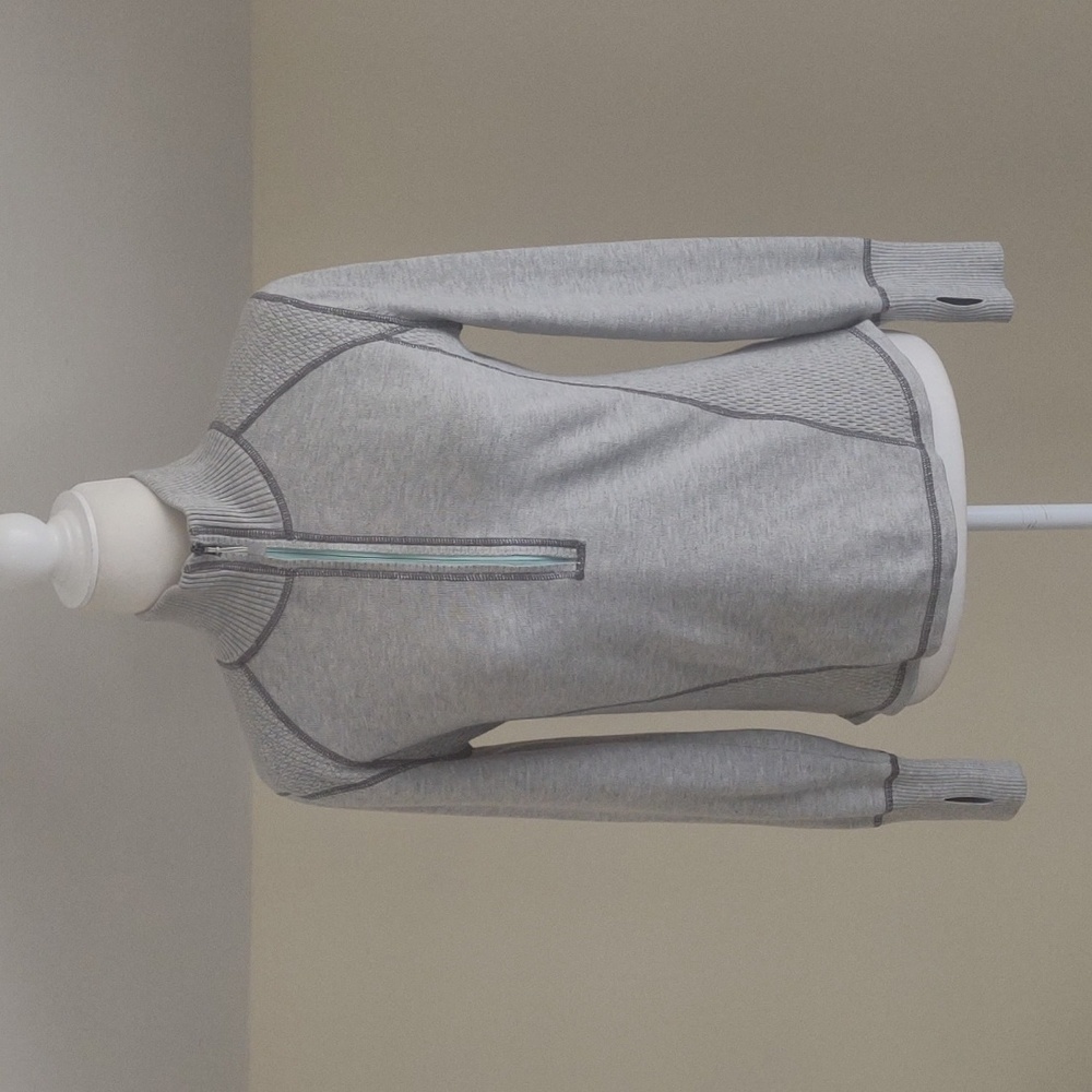 Eddie Bauer 1/2 zip up athletic‎ top Size M Grey/turquoise